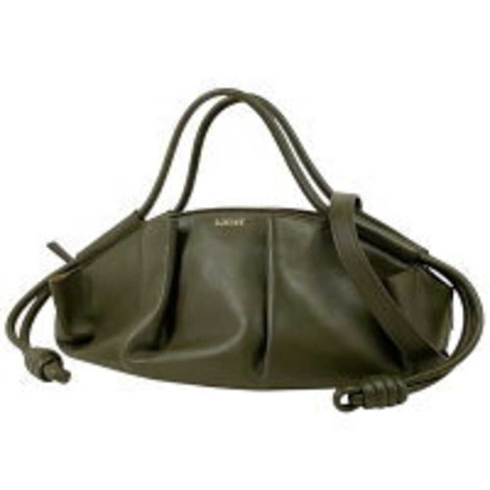 LOEWE Paseo Bag Logo Shoulder Bag khaki Green Handbag Beige Leather